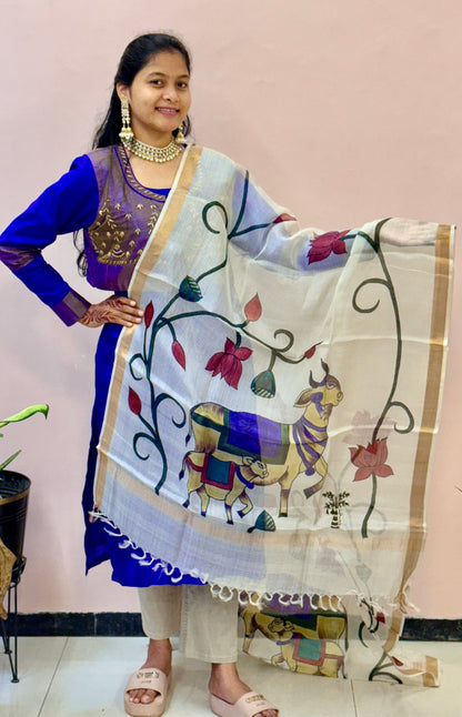 Sacred Motifs Pichwai Dupatta