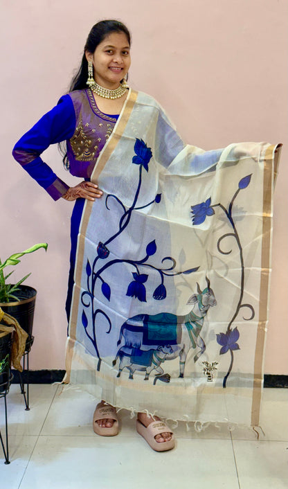 Sacred Motifs Pichwai Dupatta