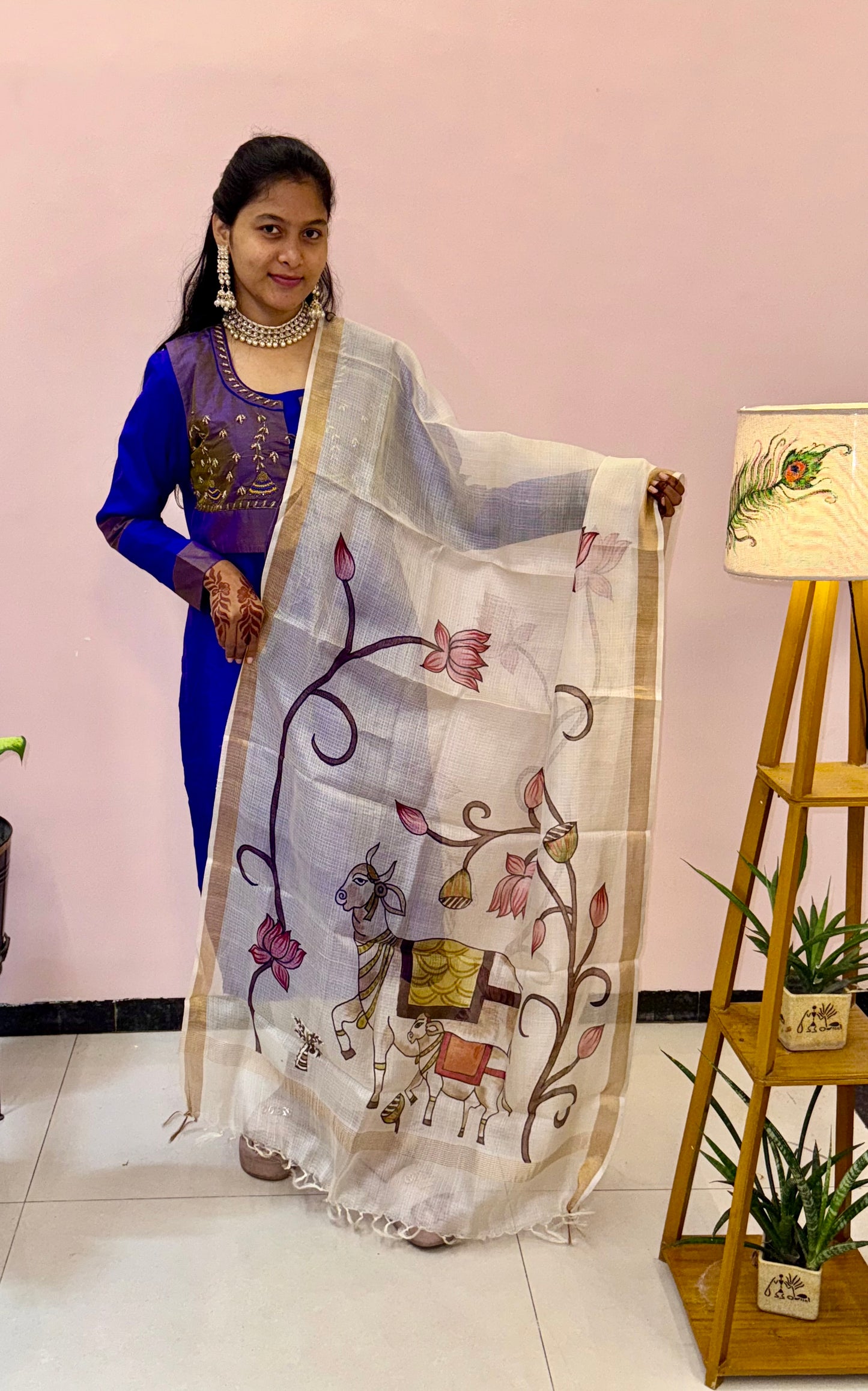 Sacred Motifs Pichwai Dupatta