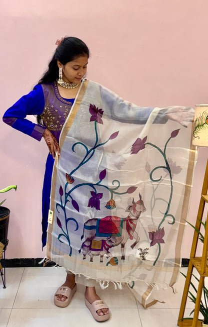 Sacred Motifs Pichwai Dupatta