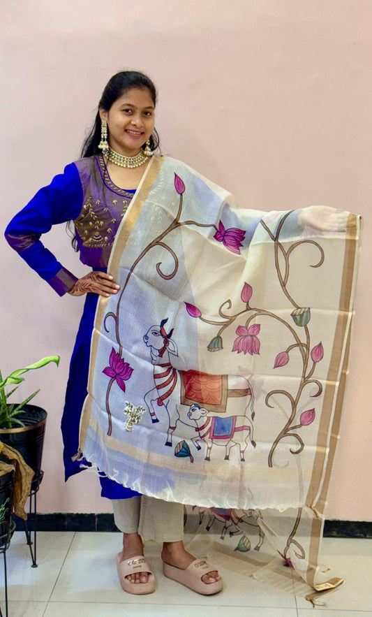 Sacred Motifs Pichwai Dupatta