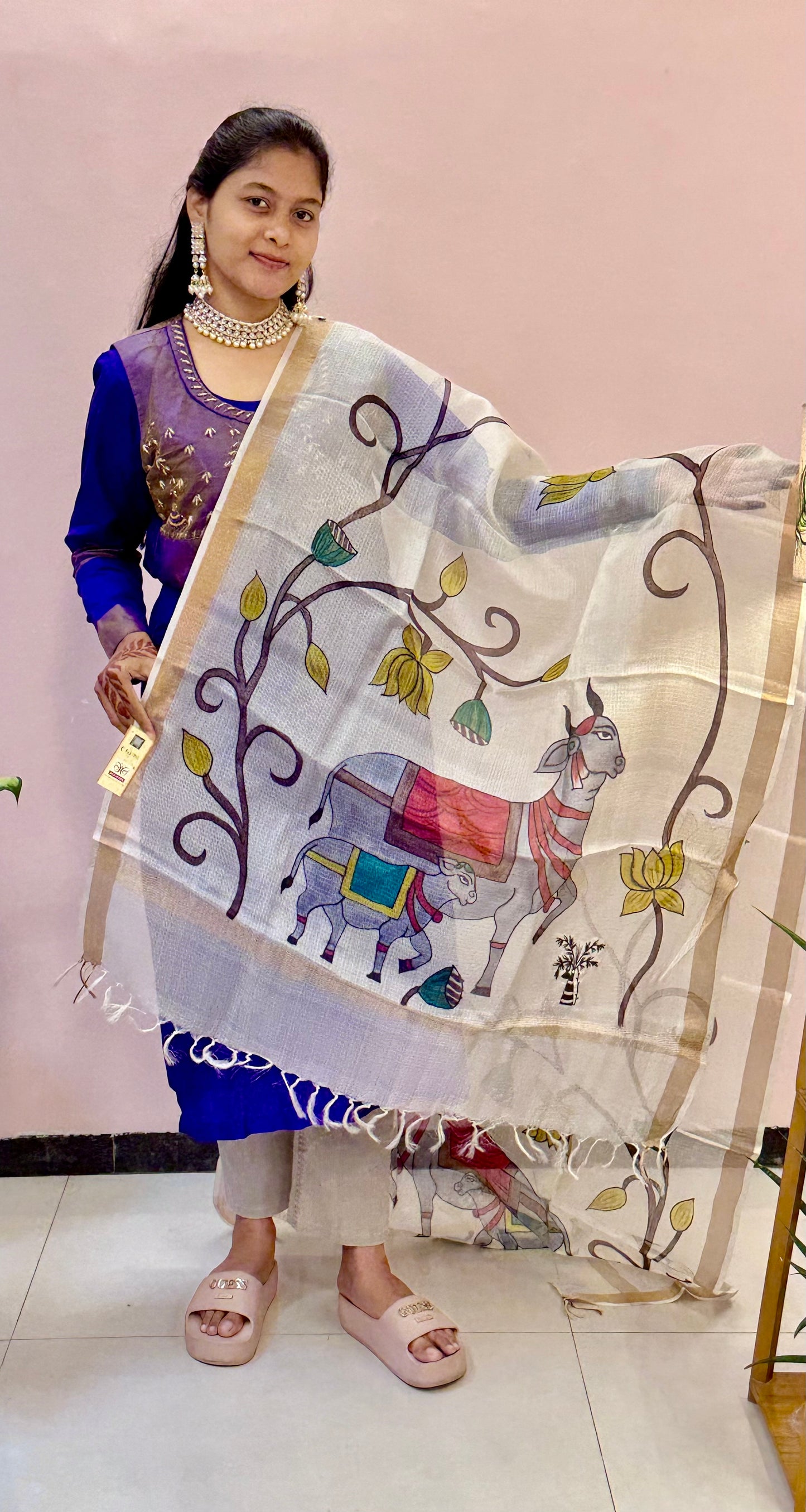 Sacred Motifs Pichwai Dupatta