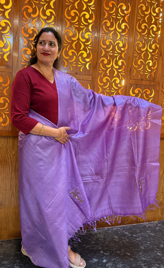 Pure Kosa Silk Plain Dupatta