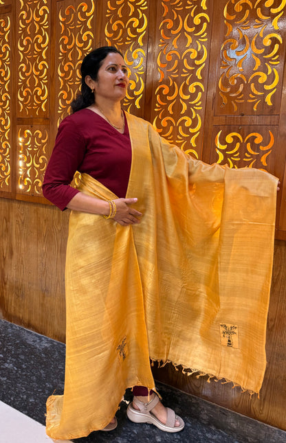 Pure Kosa Silk Plain Dupatta
