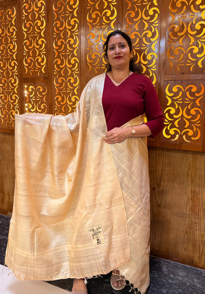 Pure Kosa Silk Plain Dupatta