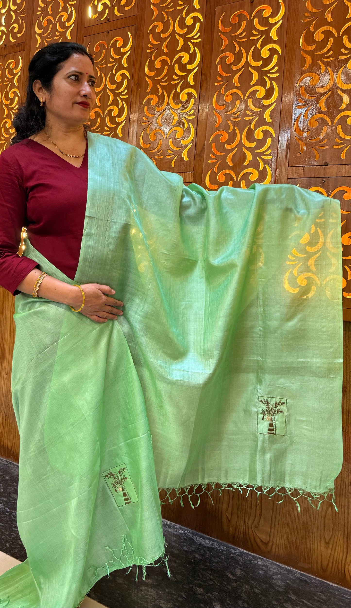 Pure Kosa Silk Plain Dupatta
