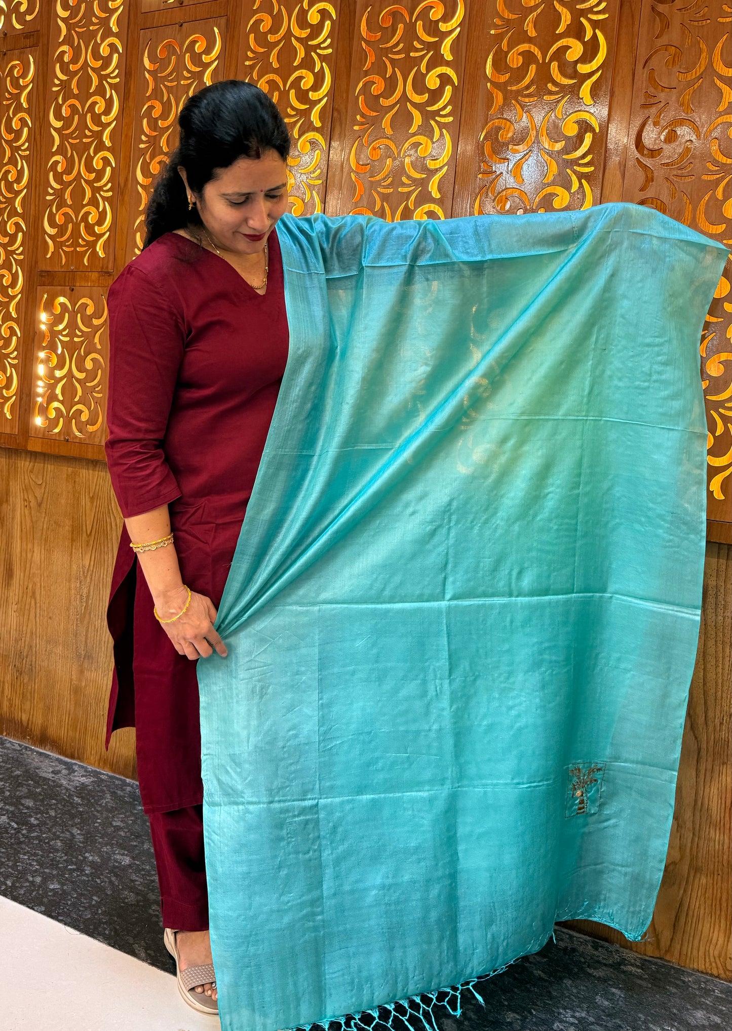 Pure Kosa Silk Plain Dupatta