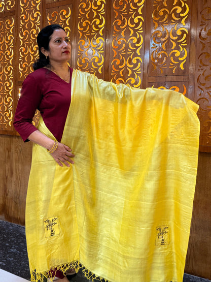 Pure Kosa Silk Plain Dupatta