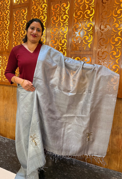 Pure Kosa Silk Plain Dupatta