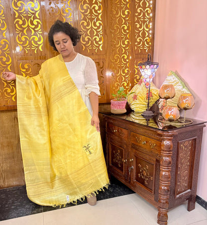 Pure Kosa Silk Dupatta with Ghicha Border