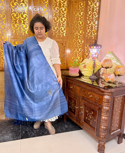 Pure Kosa Silk Dupatta with Ghicha Border