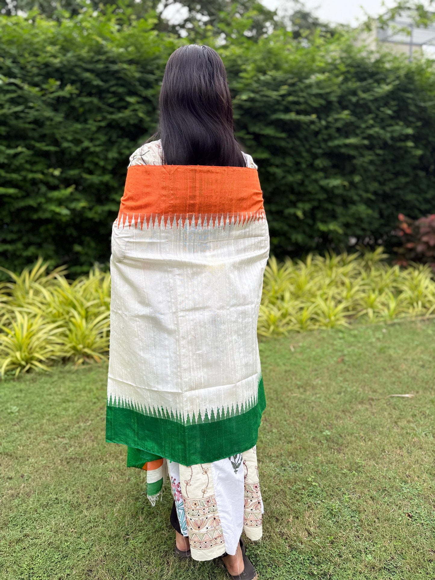 Tricolour Kosa Dupatta