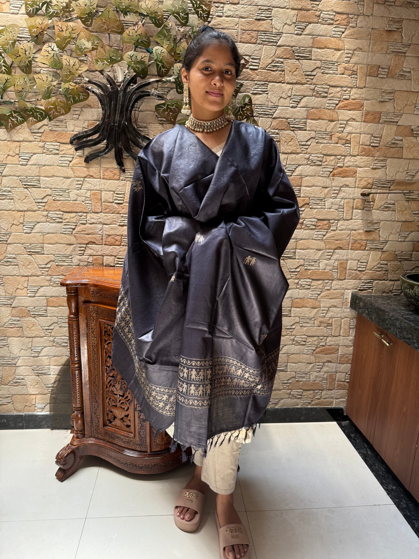 Pure Desi Tussar Kosa Dupatta