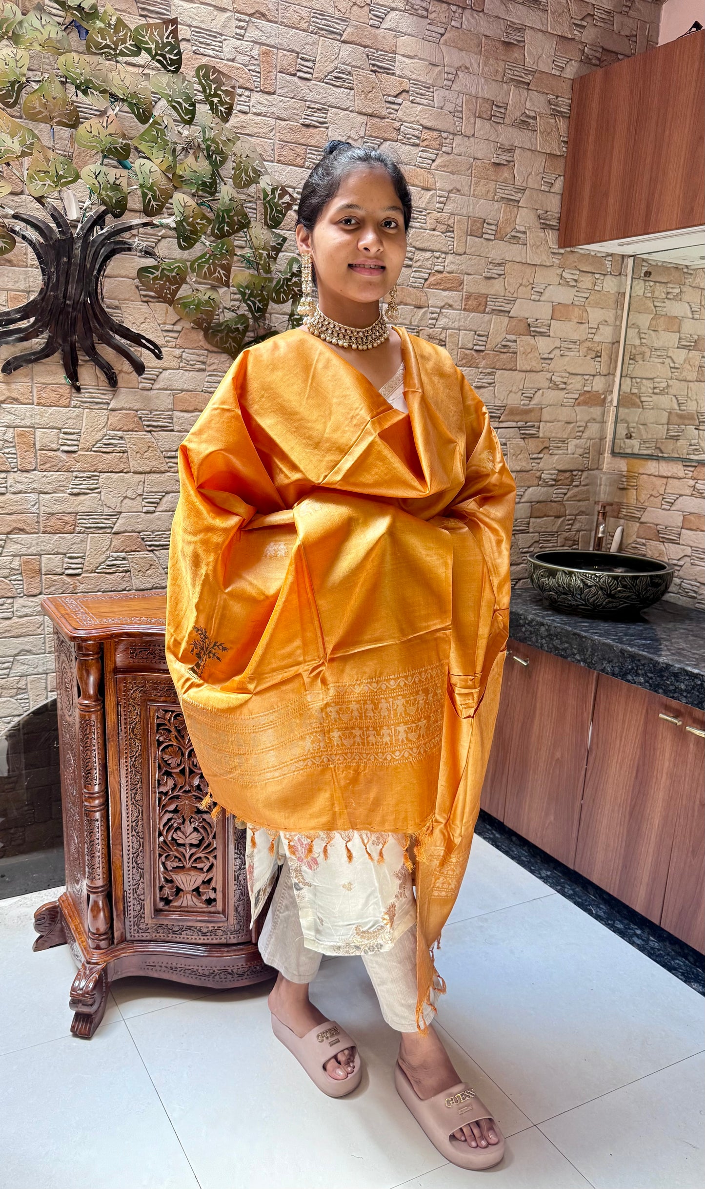 Pure Desi Tussar Kosa Dupatta