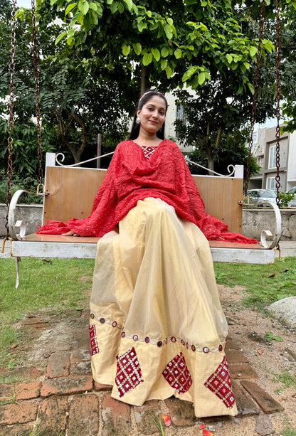 Bandhej Kosa Silk Dupatta