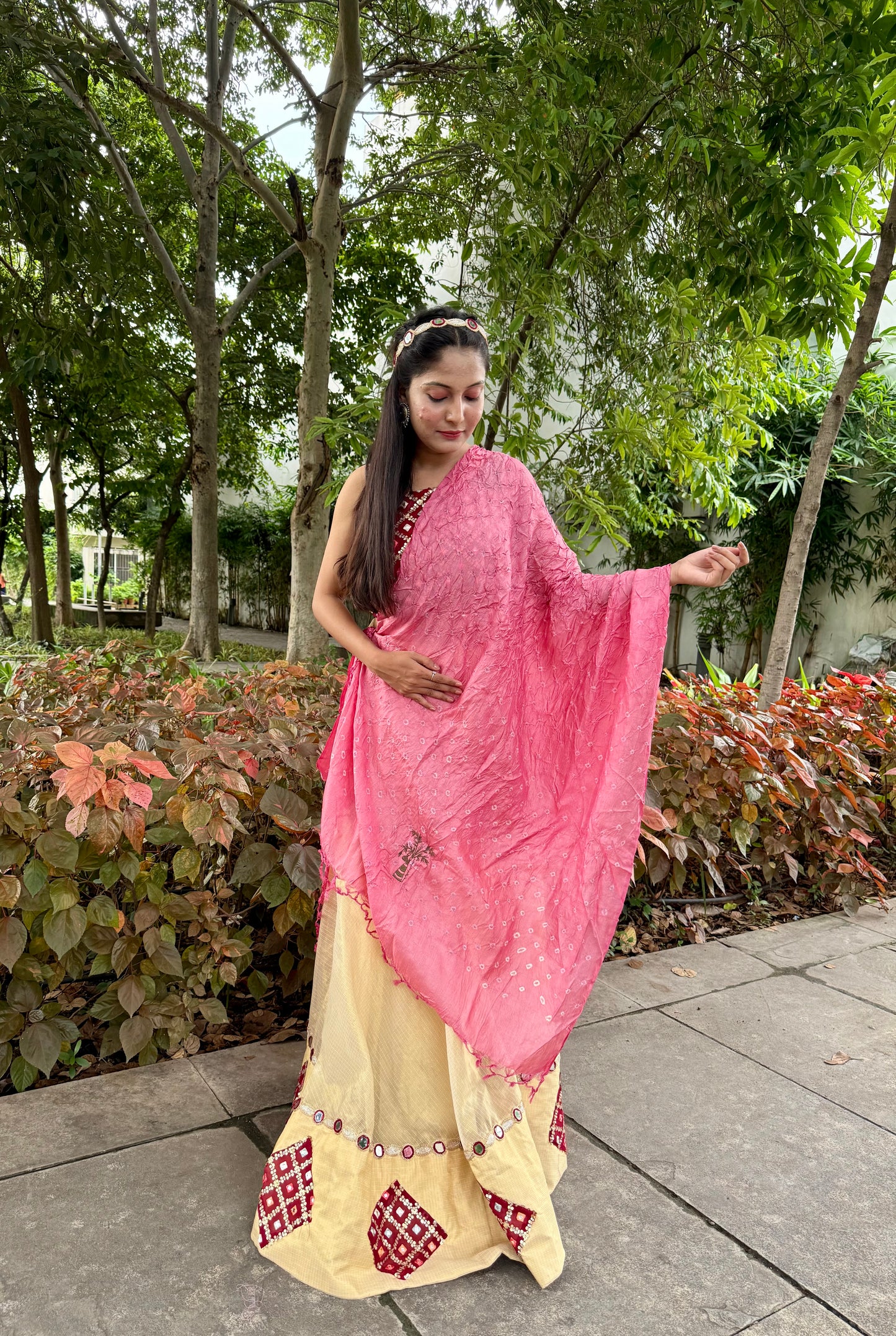 Bandhej Kosa Silk Dupatta