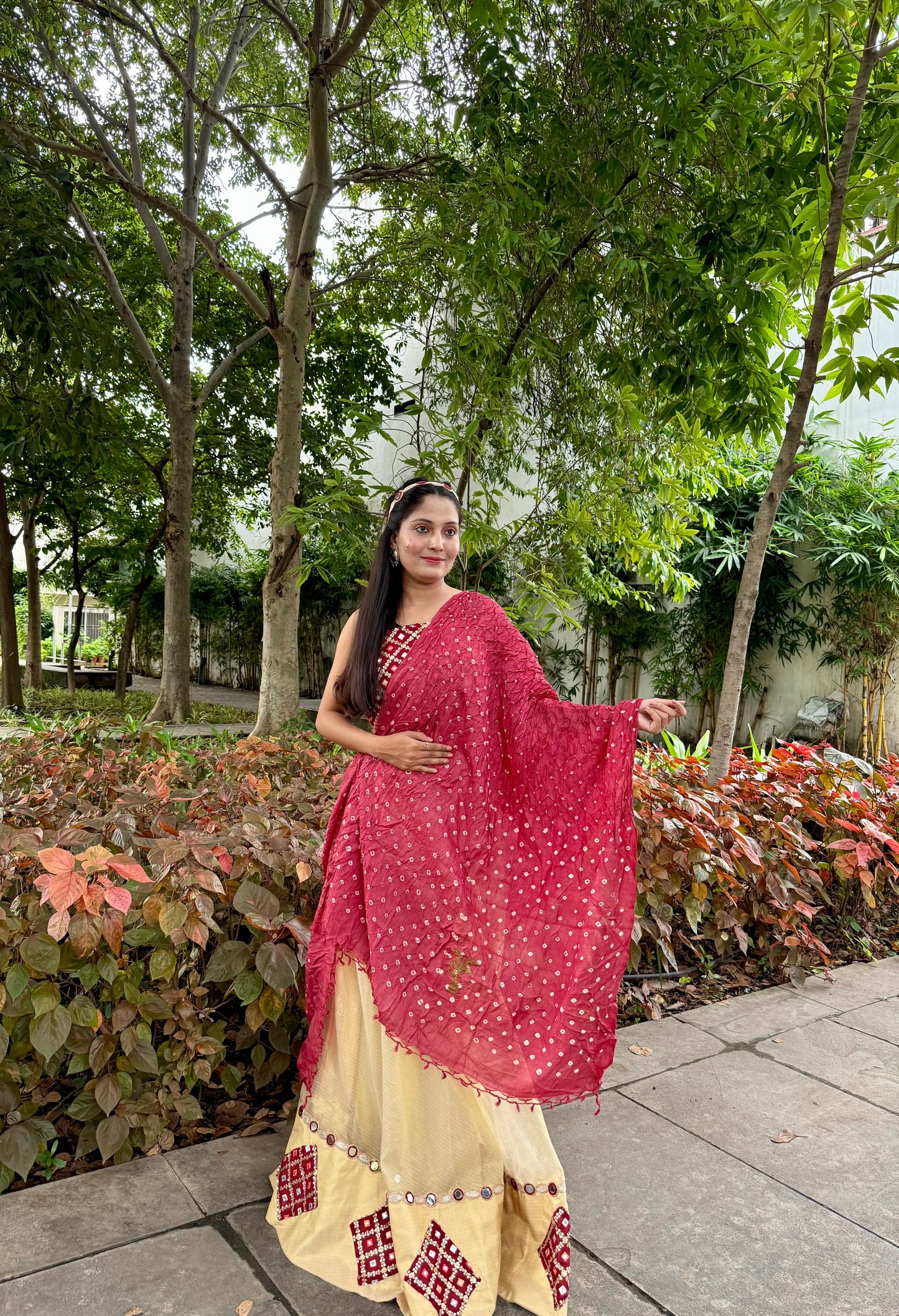 Bandhej Kosa Silk Dupatta