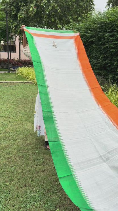 Tricolour Kosa Dupatta