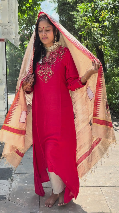 Durga-Face Kosa Dupatta