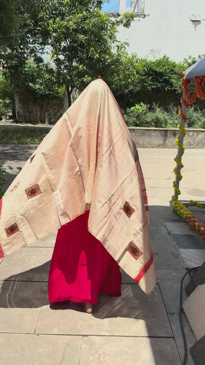 Durga-Face Kosa Dupatta